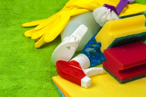 Cleaning products and equipment arranged for safe use